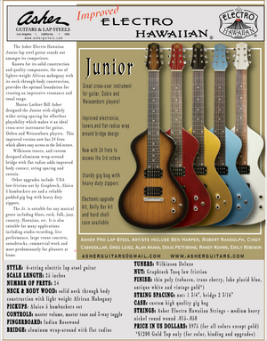 NOW AT WWW.ELECTROHAWAIIAN.COM 2025  Electro Hawaiian® Junior Lap Steel Tobacco Burst with Gig Bag!
