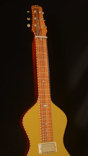 NOW AT WWW.ELECTROHAWAIIAN.COM SOLD 2024 Ben Harper signature Lap Steel Gold Top With Vintage Style Rope Binding!