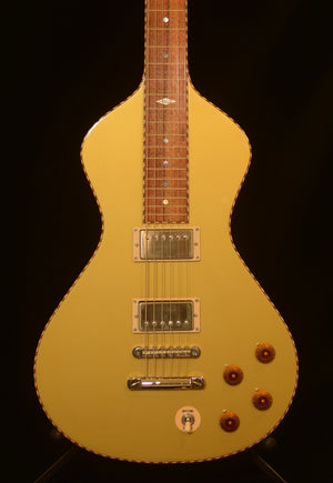 NOW AT WWW.ELECTROHAWAIIAN.COM SOLD 2024 Ben Harper signature Lap Steel Gold Top With Vintage Style Rope Binding!
