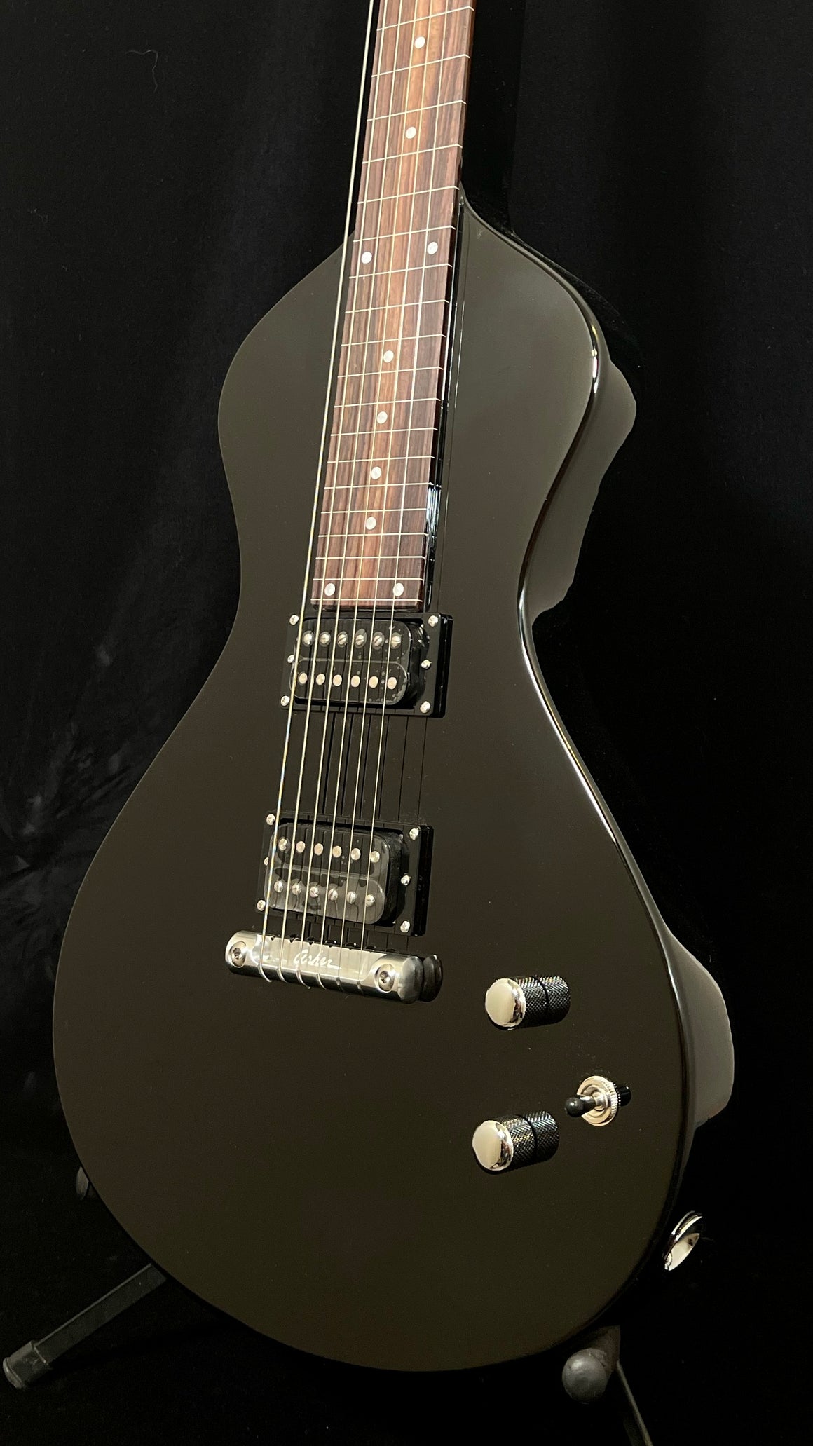 NOW AT WWW.ELECTROHAWAIIAN.COM 2025 Asher Electro Hawaiian® Junior Lap Steel Black with Gig Bag!
