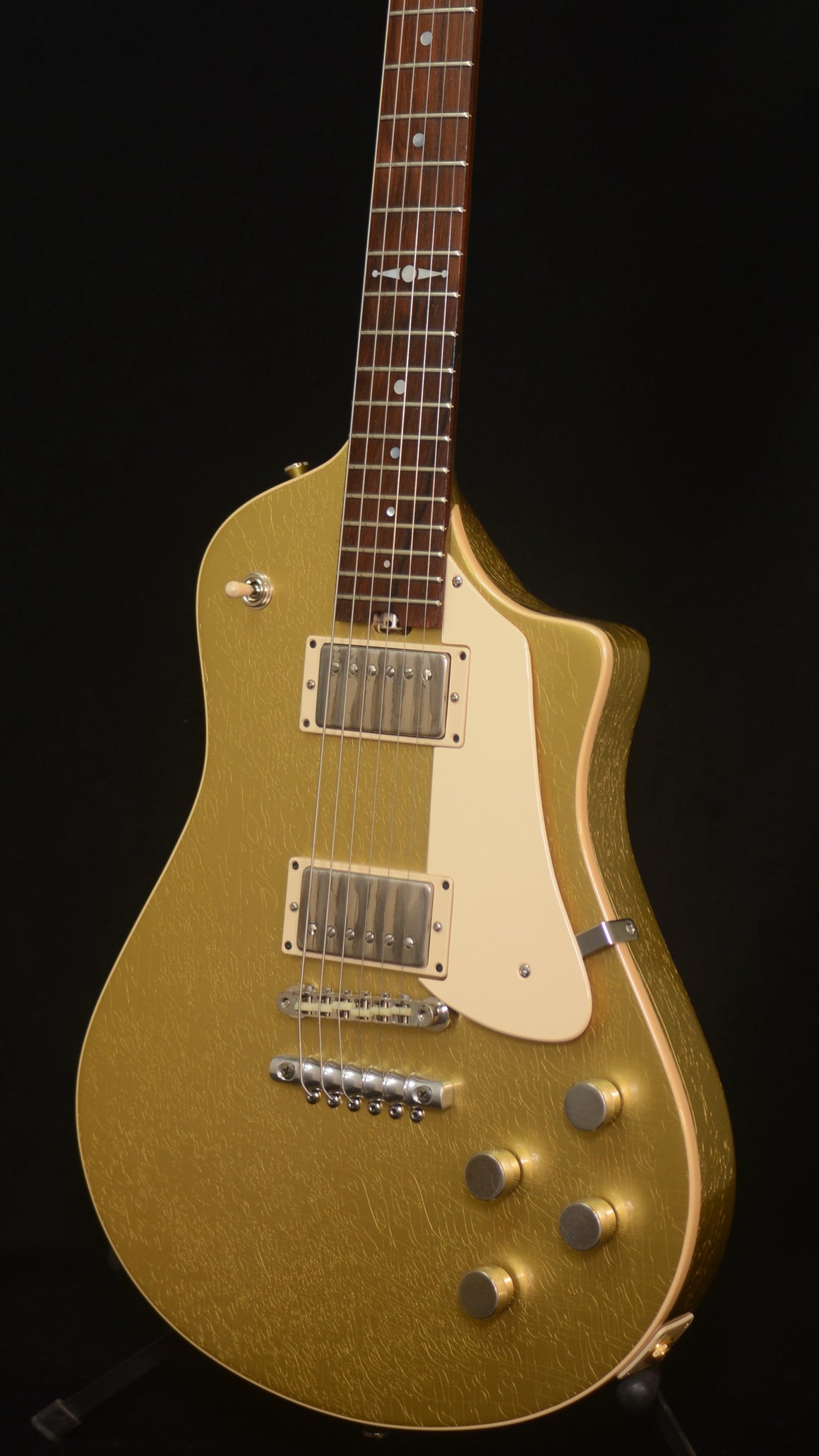 SOLD Asher Electro Sonic Gold Top Guitar with Brazilian Rosewood Board! $7,200.00