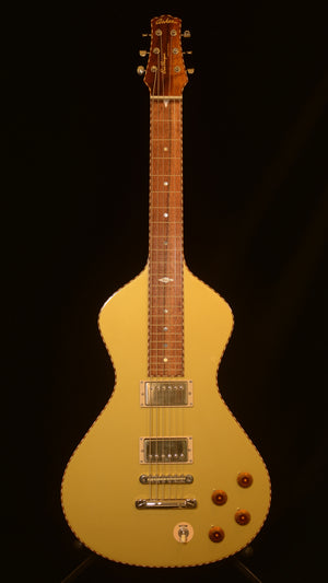NOW AT WWW.ELECTROHAWAIIAN.COM SOLD 2024 Ben Harper signature Lap Steel Gold Top With Vintage Style Rope Binding!