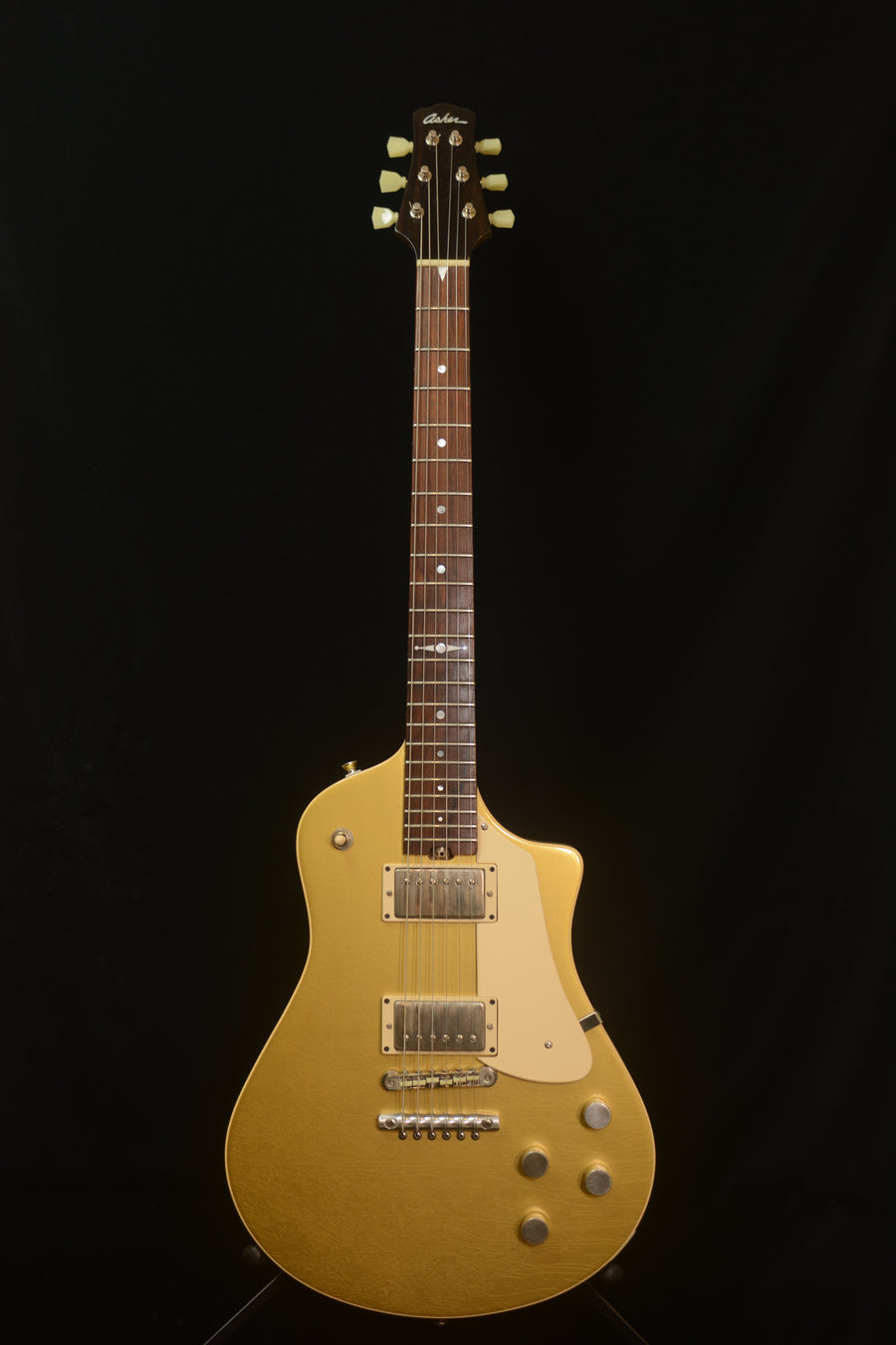 SOLD Asher Electro Sonic Gold Top Guitar with Brazilian Rosewood Board! $7,200.00