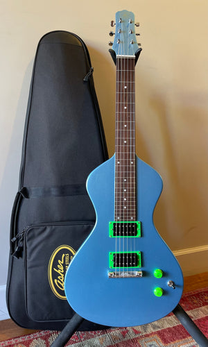 NOW AT WWW.ELECTROHAWAIIAN.COM  "COLOR X SERIES" Electro Hawaiian® Junior Lap Steel Lake Placid Blue with Gig Bag!