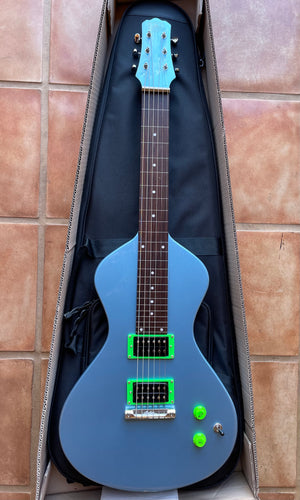 NOW AT WWW.ELECTROHAWAIIAN.COM  "COLOR X SERIES" Electro Hawaiian® Junior Lap Steel Lake Placid Blue with Gig Bag!