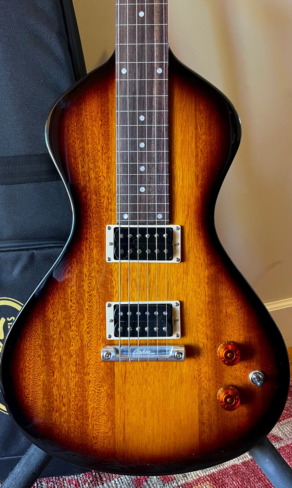NOW AT WWW.ELECTROHAWAIIAN.COM "COLOR X SERIES" Electro Hawaiian® Junior Lap Steel Tobacco Burst with Gig Bag!!