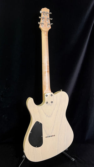 SOLD 2023 Asher T-Deluxe model Trans Ivory with T Blade Pickups and Waverly Tuners