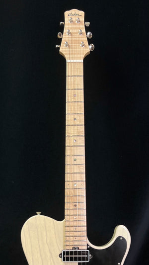 SOLD 2023 Asher T-Deluxe model Trans Ivory with T Blade Pickups and Waverly Tuners
