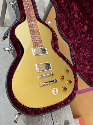 NOW AT WWW.ELECTROHAWAIIAN.COM SOLD 2024 Ben Harper signature Lap Steel Gold Top With Vintage Style Rope Binding!