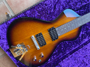 SOLD DEMO MODEL Electro Hawaiian ® Junior Lap Steel  - Tobacco Burst with Hipshot Benders and Custom Hardshell!