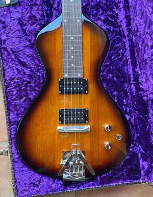 SOLD DEMO MODEL Electro Hawaiian ® Junior Lap Steel  - Tobacco Burst with Hipshot Benders and Custom Hardshell!