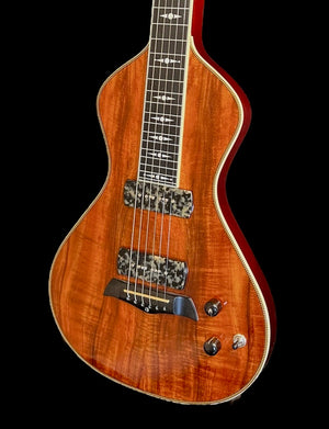 SOLD 2023 Asher Electro Hawaiian Model I Lap Steel Guitar - A+ Koa Top with Binding, Custom Details!