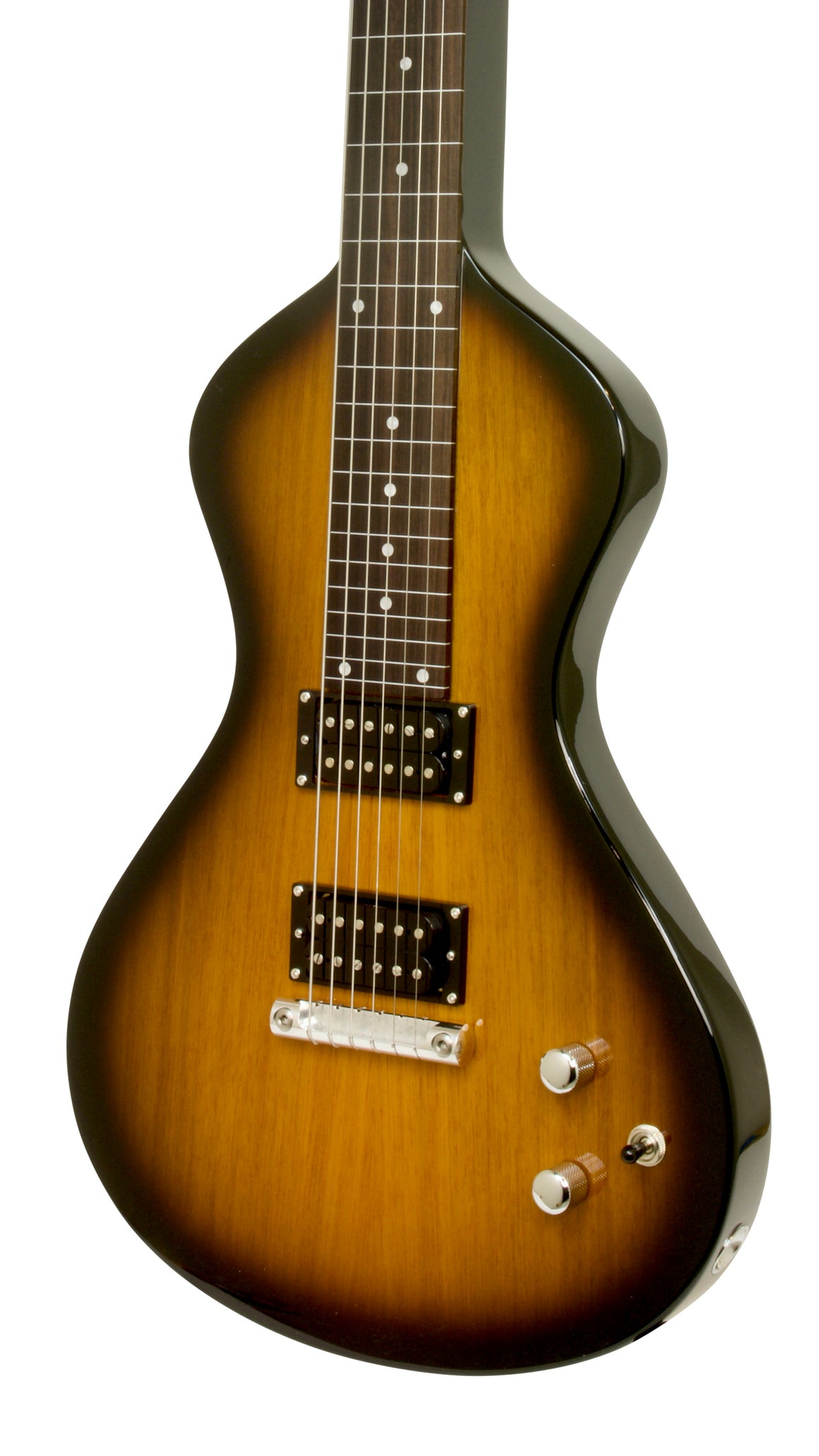 NOW AT WWW.ELECTROHAWAIIAN.COM 2025  Electro Hawaiian® Junior Lap Steel Tobacco Burst with Gig Bag!