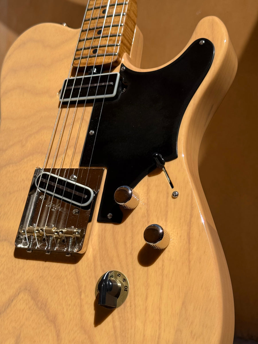 2027 Asher T Deluxe Butterscotch with Roasted Flame Maple Neck, #1403