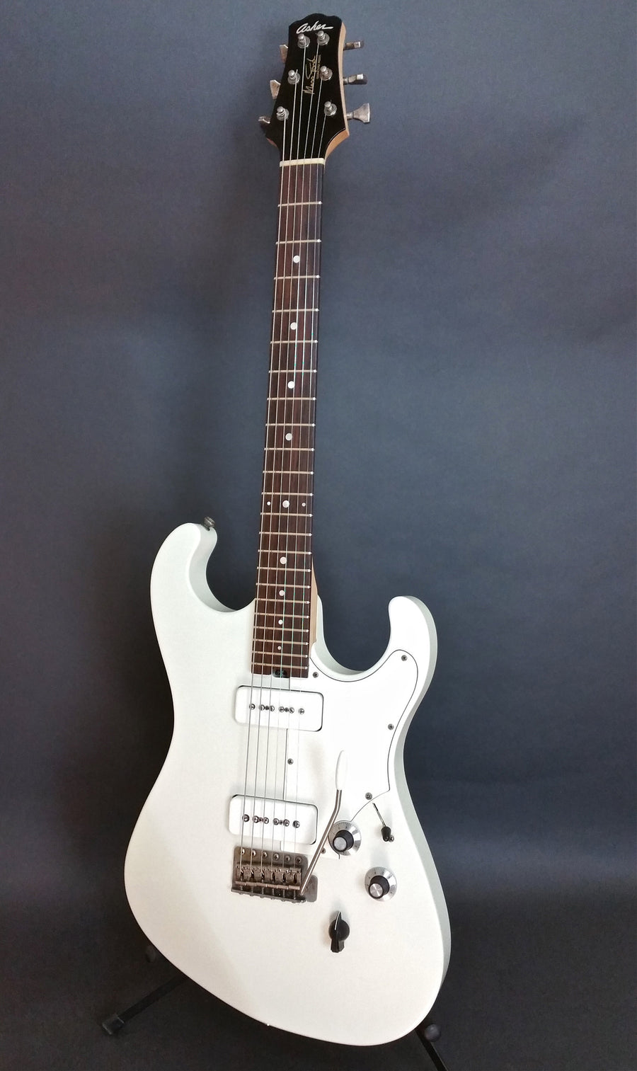 SOLD  Asher Marc Ford Signature Guitar, Olympic White Nitro Closet Relic , #964