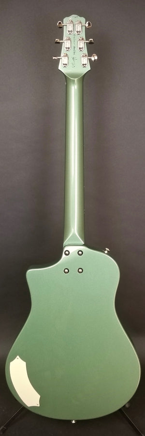SOLD 2018 Asher Resosonic Rambler with Handcut Original 58 Rambler Hubcap, Mystic Green Metallic, #1069