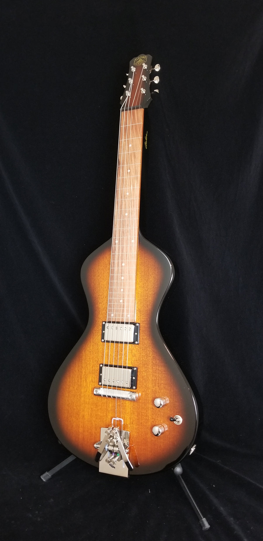 2022-23 Upgraded NEW Electro Hawaiian® Junior Lap Steel Tobacco Burst - Lollar Imperial Humbuckers, USA Electronics and Hipshot Palm Lever!