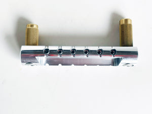 Asher Electro Hawaiian Lap Steel Bridge Machined Aluminum with Flat Radius - Metric Anchors