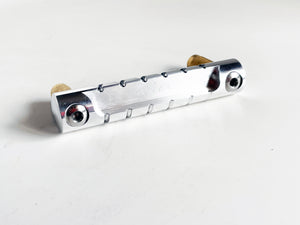 Asher Electro Hawaiian Lap Steel Bridge Machined Aluminum with Flat Radius - Metric Anchors