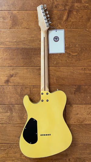 SOLD 2022 Asher T Deluxe with Swamp Ash Bound Body in TV Yellow, #1273