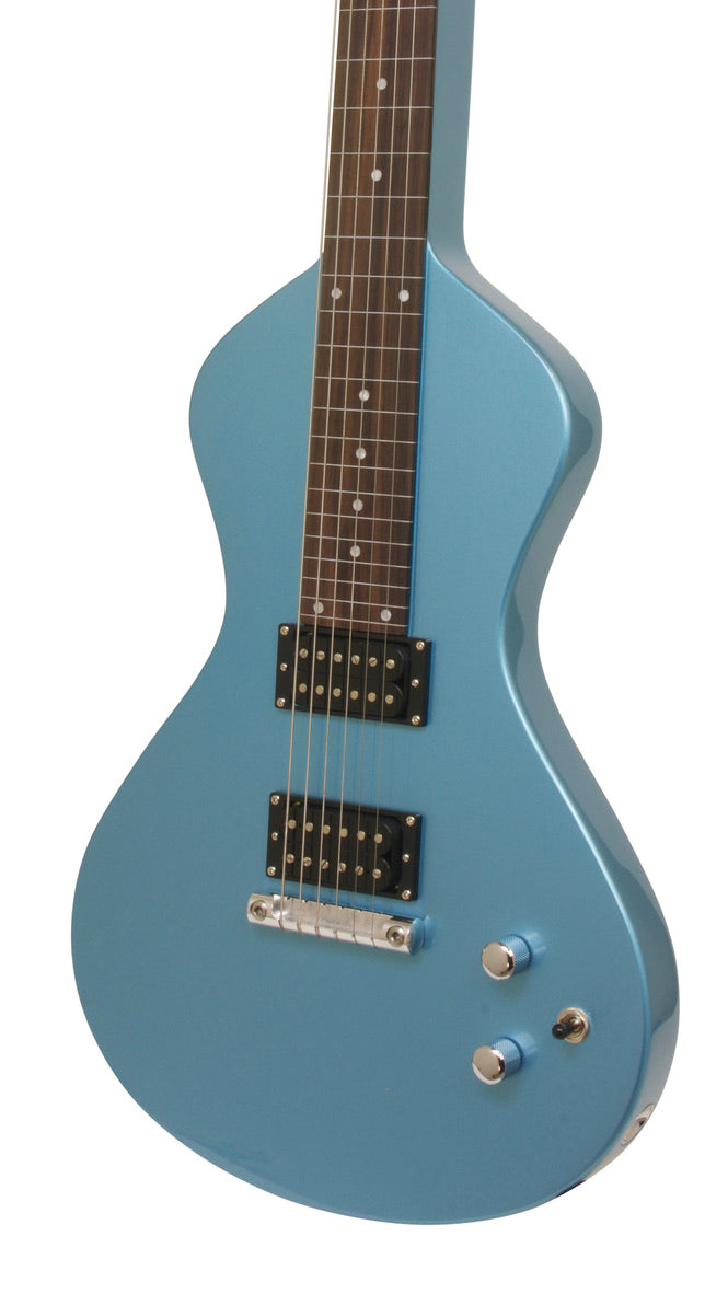 NOW AT WWW.ELECTROHAWAIIAN.COM 2025 Electro Hawaiian® Junior Lap Steel Lake Placid Blue with Gig Bag!