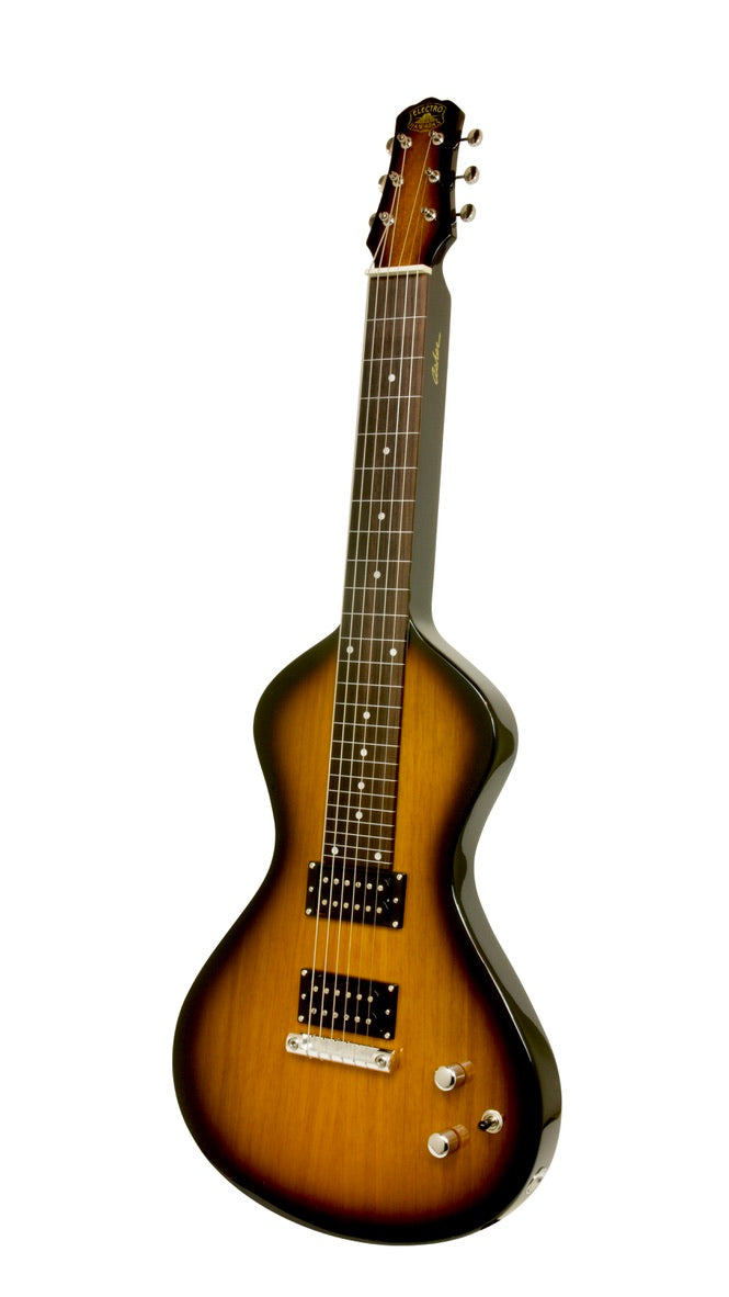 SOLD BONUS UPGRADE: 2022-2023 Asher Electro Hawaiian® Junior Lap Steel Tobacco Burst with LOLLAR PICKUPS, BELLY BAR AND SLIDE BAR!