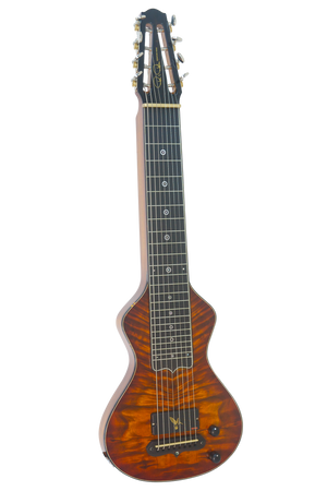 NOW AT WWW.ELECTROHAWAIIAN.COM SOLD Asher Alan Akaka Signature Model 8 String Hawaiian Lap Steel Guitar