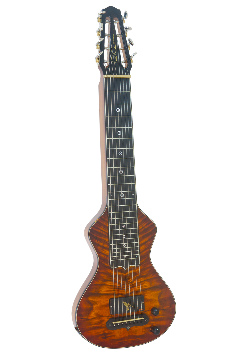 NOW AT WWW.ELECTROHAWAIIAN.COM SOLD Asher Alan Akaka Signature Model 8 String Hawaiian Lap Steel Guitar