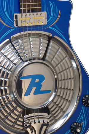 SOLD Asher Resosonic "Rambler" in Lake Placid Blue with Hand Pin Striping, #861