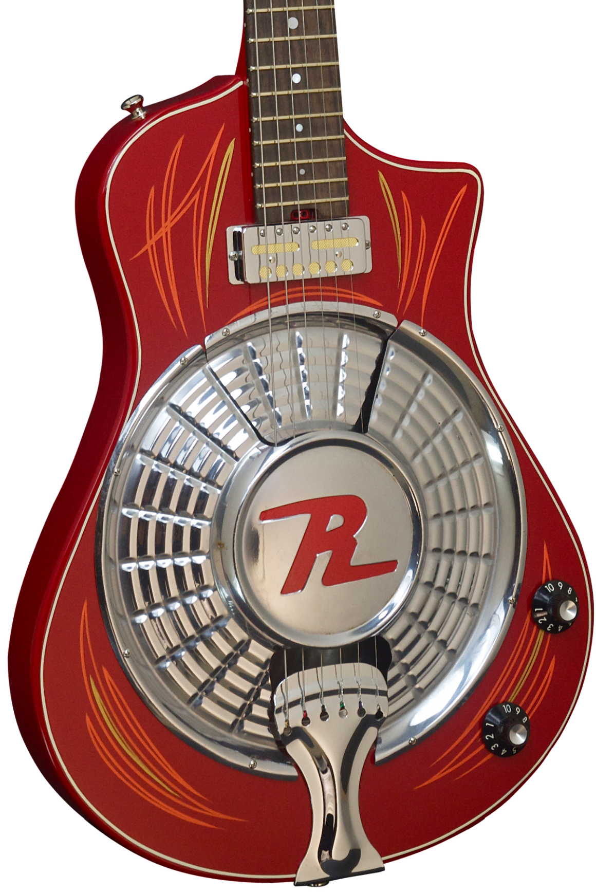 SOLD 2016 Asher Resosonic "Rambler" in Dakota Red with Hand Pin Striping, #907