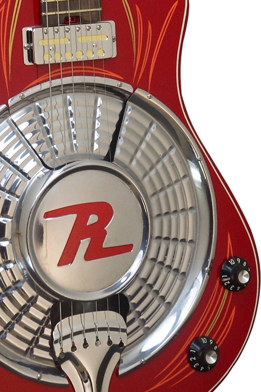 SOLD Asher Resosonic "Rambler" in Dakota Red with Hand Pin Striping, #847