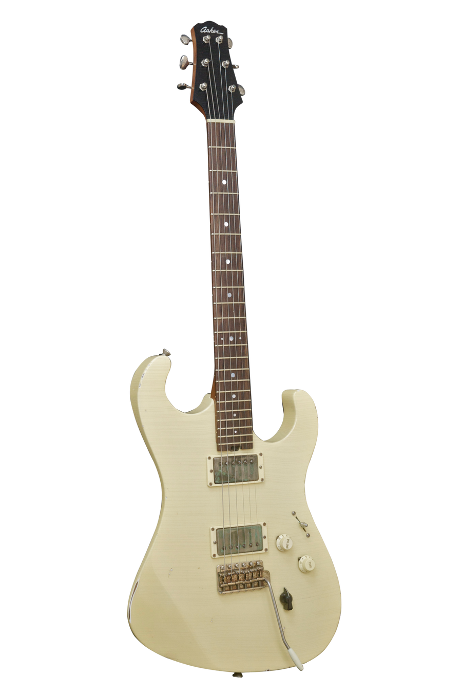 SOLD Asher S Custom Guitar in Olympic White Nitro Relic Finish, #858