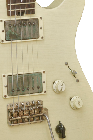 SOLD Asher S Custom Guitar in Olympic White Nitro Relic Finish, #858