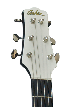 SOLD  Asher T Deluxe Guitar in Black Poly with Bigsby, #854