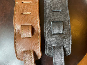 Asher 2.5" Premium Leather Guitar Strap by Franklin - Brown or Black