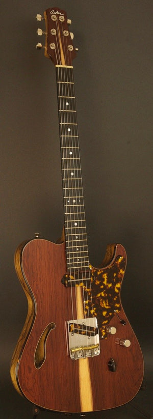 SOLD $5750.00 Asher Hollow T Deluxe Master Series Black Limba, Bolivian Rosewood, Tortoise and Sterling Silver Detail #778 MINT CONDITION