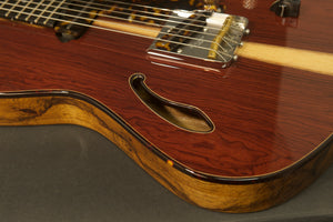 SOLD $5750.00 Asher Hollow T Deluxe Master Series Black Limba, Bolivian Rosewood, Tortoise and Sterling Silver Detail #778 MINT CONDITION