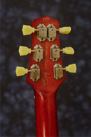 SOLD 2014 Asher Electro Sonic Guitar, Carved Flame Maple Top, Cherry Burst Nitro,  #799