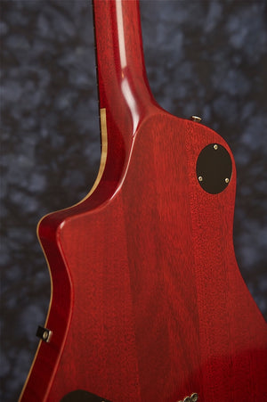 SOLD 2014 Asher Electro Sonic Guitar, Carved Flame Maple Top, Cherry Burst Nitro,  #799