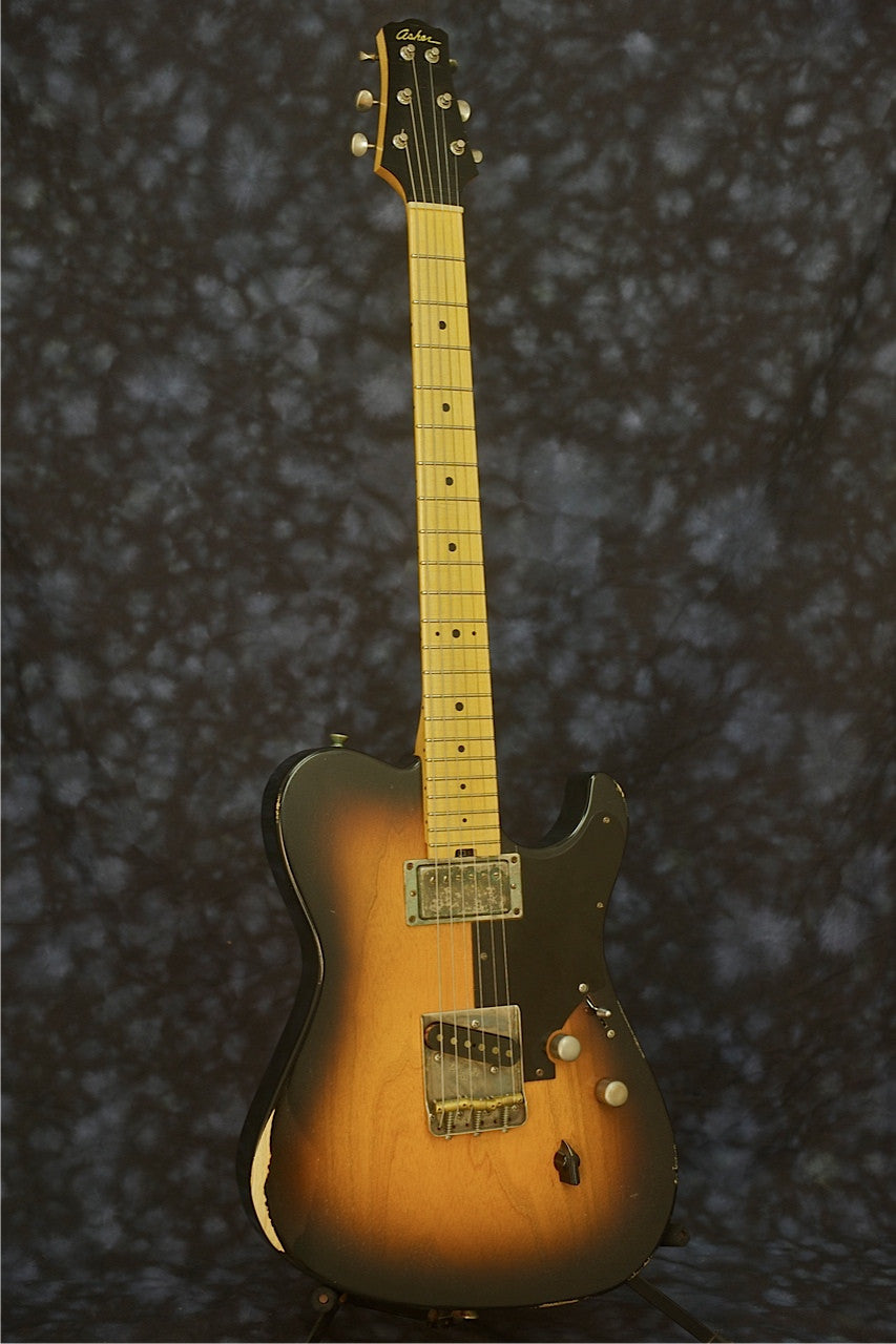 SOLD 2014 Asher T Deluxe™ Custom Guitar, Relic Two-Tone Nitro Burst, #801