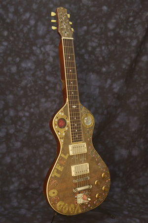 SOLD Voodoo Lap Steel - Asher Lap Steel Embellished by Artists Don Moser