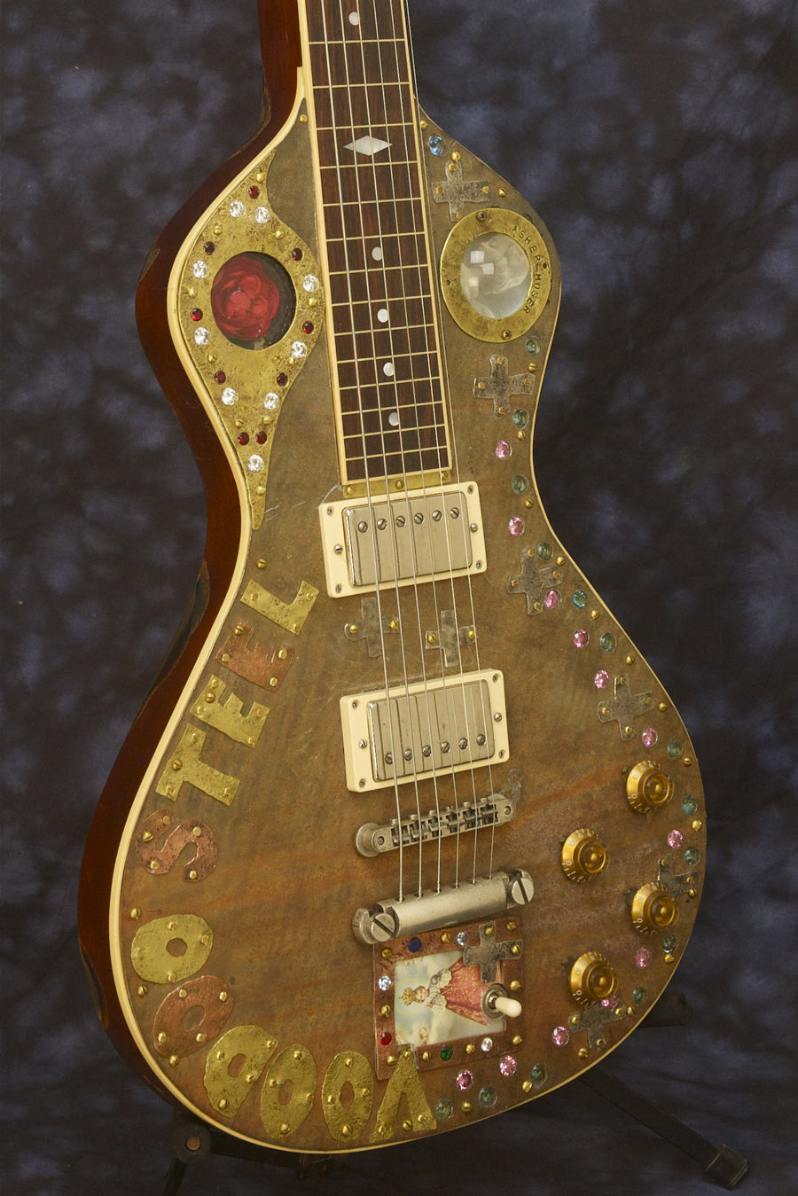 SOLD Voodoo Lap Steel - Asher Lap Steel Embellished by Artists Don Moser