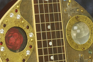 SOLD Voodoo Lap Steel - Asher Lap Steel Embellished by Artists Don Moser
