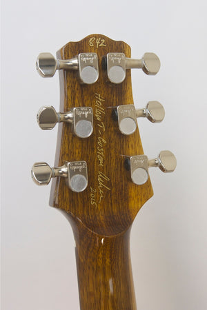 SOLD Asher Guitars 2015 Hollow T Deluxe Custom #842 with California Redwood top and custom wound pickups