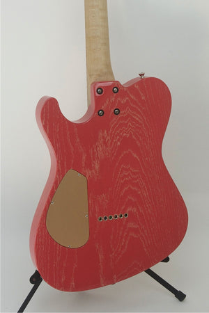 SOLD Asher T Deluxe Coral Nitro Guitar with Slim C Neck Shape