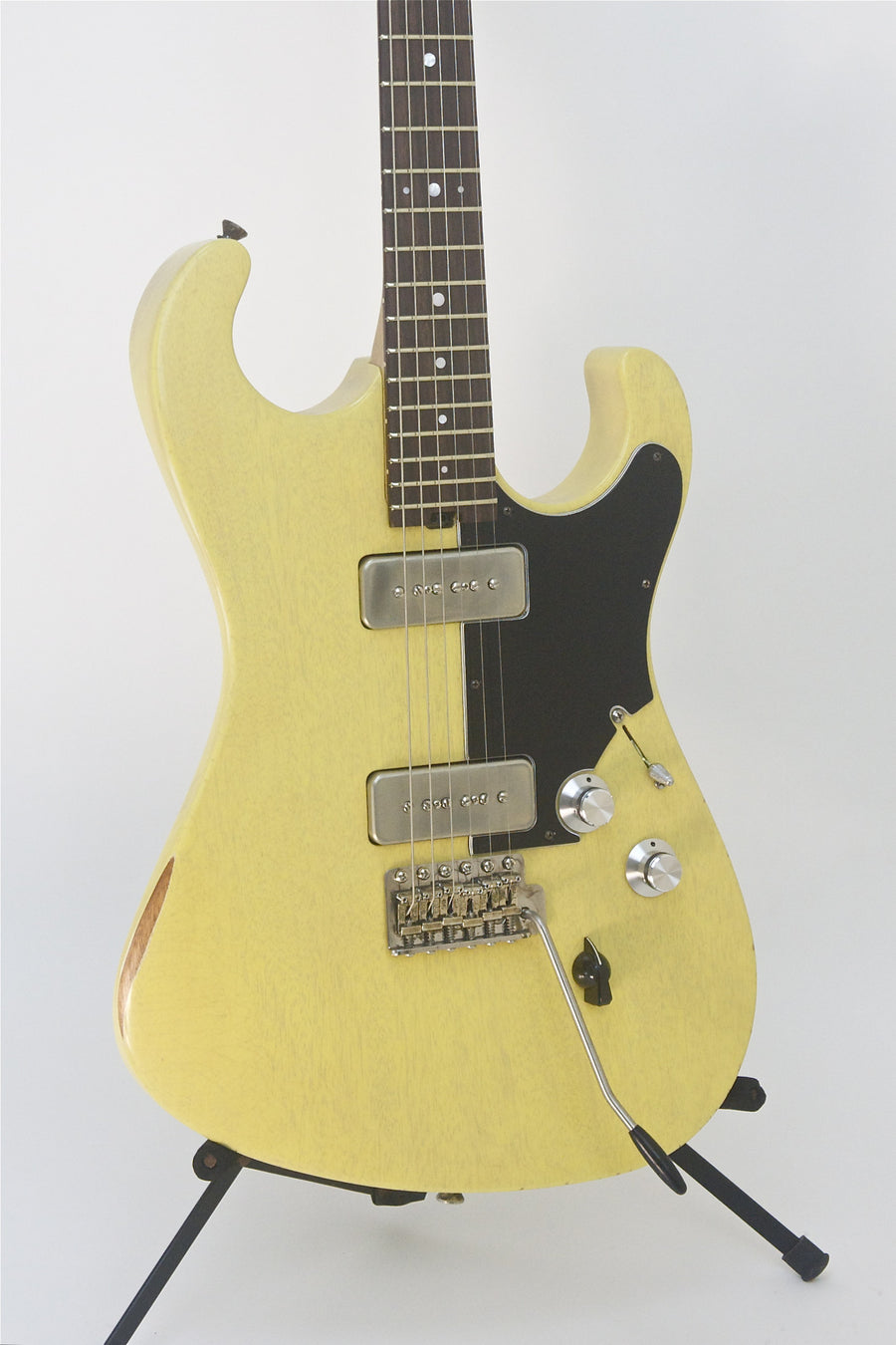 SOLD   2015 Asher Marc Ford Signature Guitar, TV Yellow Nitro Relic , #837