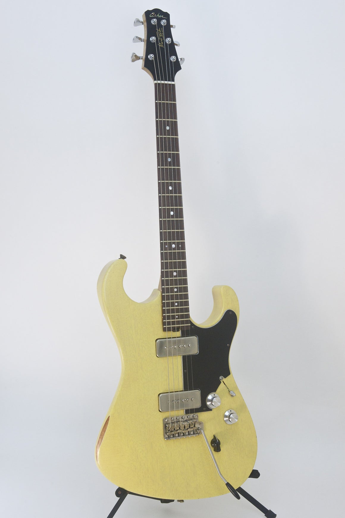 SOLD   2015 Asher Marc Ford Signature Guitar, TV Yellow Nitro Relic , #837