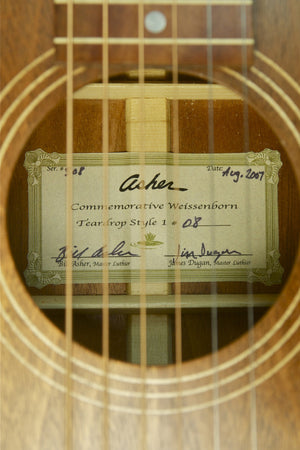 SOLD Used Asher Acoustic Hawaiian Teardrop Lap Steel with Custom Hard Case - Near Mint