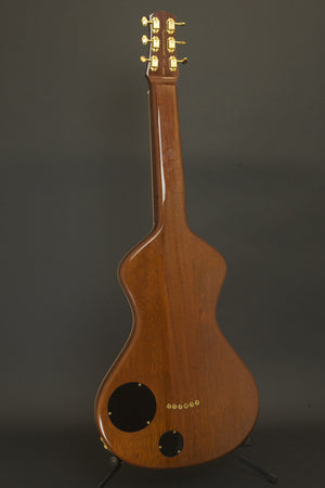 SOLD Rare Asher 2005 "Lotus Flower" #1 of 1 Electro Hawaiian Model I Lap Steel w/ Custom Hand Cut Inlay - Great Condition