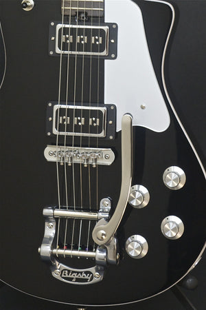 SOLD Asher 2016 Electro Sonic Neck Thru - Black Beauty with Bigsby #909